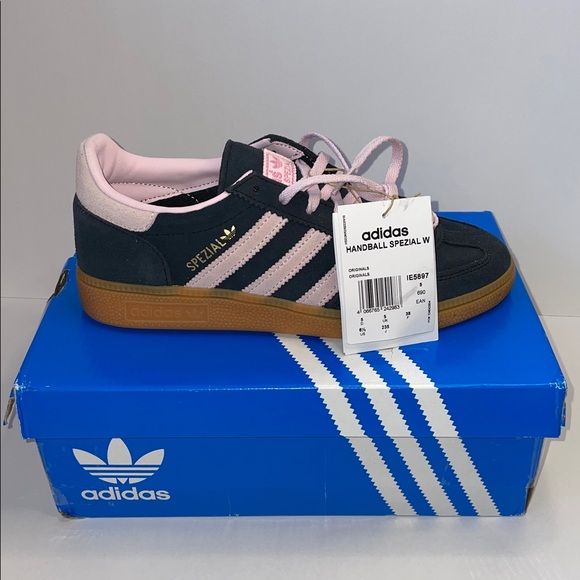 adidas Shoes - NIB ADIDAS Handball Spezial W Black with Light Pink Trim.  Size 6.5 women